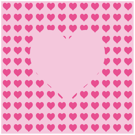 Valentine's day card with pink hearts. Vector illustration. Suitable for greeting cards on Valentine's Day and events full of loveのイラスト素材