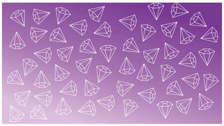 Purple gradient background with a regular pattern of diamonds. Vector illustration for your design. Soft patterned background is smooth and tightのイラスト素材