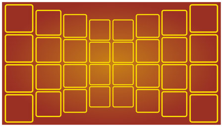 Illustration of an abstract background with square tiles in yellow and orangeのイラスト素材