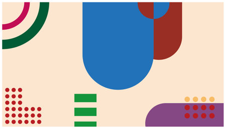 Abstract background with geometric shapes and dots. Vector illustration. Eps10