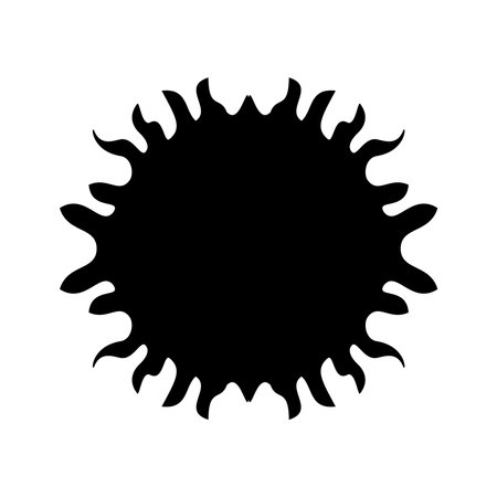 Virus icon on white background. Coronavirus icon. Black silhouette of a round-tailed virus like the corona virus. Health design elementsのイラスト素材