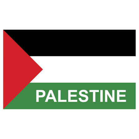 Palestine flag button on white background. Vector illustration. Eps 10. With Palestine written inside. Language selection icon based on country flagのイラスト素材