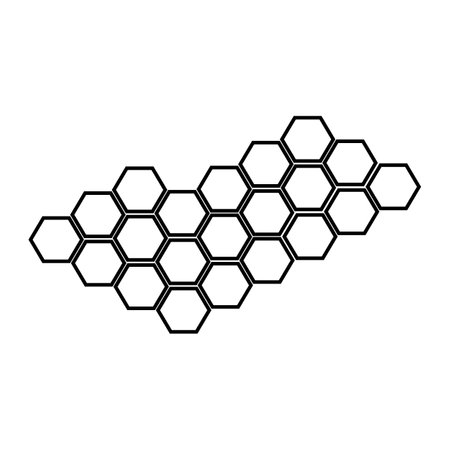 Honeycomb icon. Simple illustration of honeycomb vector icon for web. Honeycomb hexagon isolated on white background. hexagon pattern look like honeycombのイラスト素材