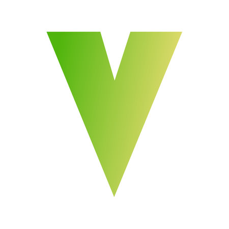 Letter V logo. Icon design. Template elements - vector signs. Green color gradient in letter v. Inspiration logo elementのイラスト素材