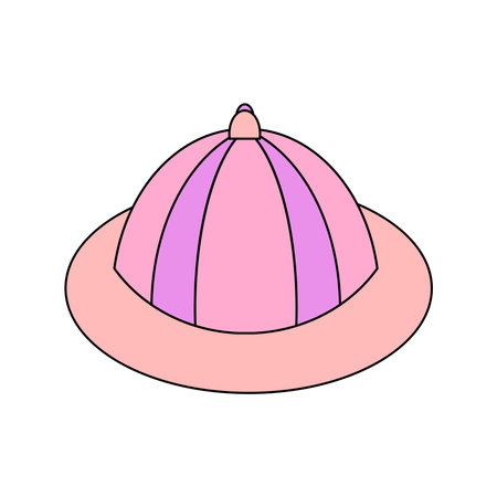 Baby hat. Vector illustration in doodle style on a white background. Element design for children needs.のイラスト素材