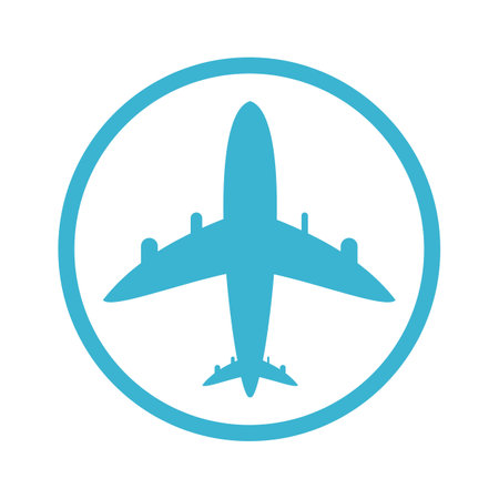 Airplane icon. Plane vehicle travel and transportation theme. Isolated design. resources graphic element design. Vector illustration with a transportation themeのイラスト素材