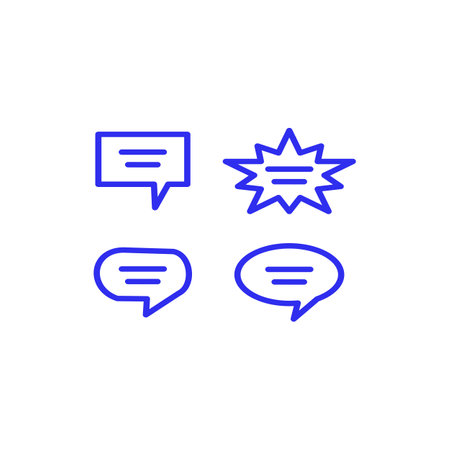 Speech bubble line icon. Chat, dialog, message. Communication concept. Vector illustration can be used for topics like communication, conversationのイラスト素材