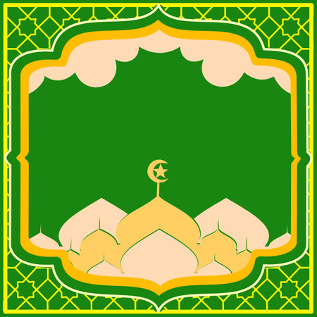 Islamic religious background. Muslim background design elements for various purposes. Muslim ornament template for greetings, cards etcのイラスト素材