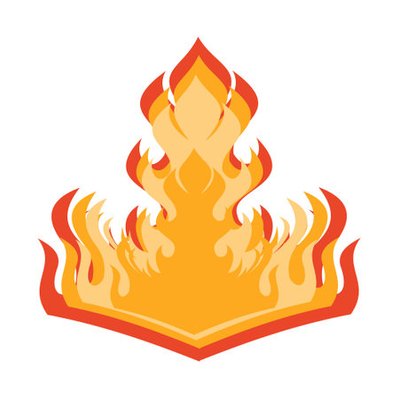 Fire icon vector isolated on white background for your web and mobile app design, Fire logo concept. Fire element icon for your design needsのイラスト素材