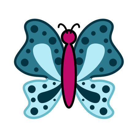 Butterfly icon isolated on white background for your web and mobile app design. design element illustration with an animal themeのイラスト素材
