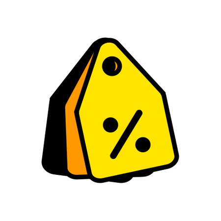 Discount label icon. Black and yellow sign. discount card label illustration. Design elements illustration needs online or offline storesのイラスト素材