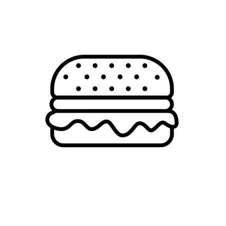 Burger Icon Vector Illustration Logo Templateのイラスト素材