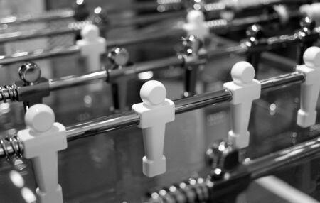 Foosball machine comes in black and white 