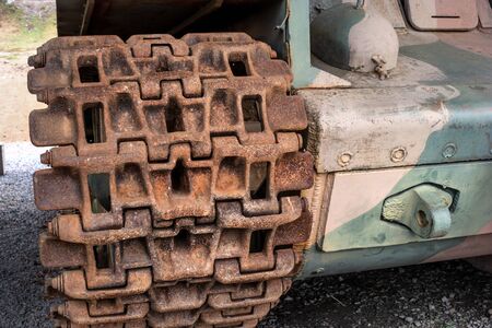 Tank Museum in the city of Parola. Caterpillar tankの写真素材