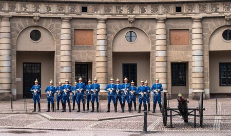 Stockholm, Sweden - May 1, 2019: The Royal Guards Ceremony at the Royal Palace of Stockholmのeditorial素材