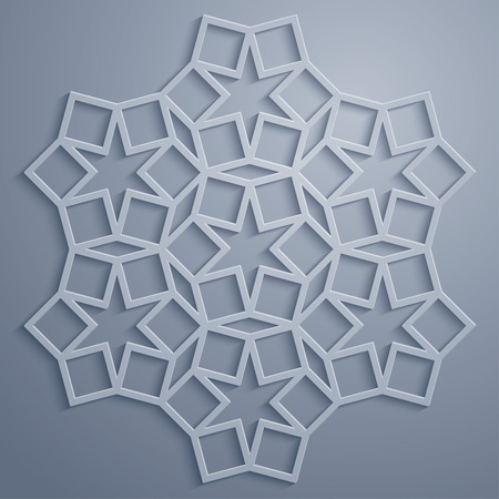 Arabic round geometric patternのイラスト素材