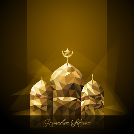 islamic mosque dome greeting background Ramadan Kareemのイラスト素材