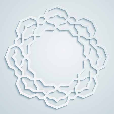 Geometric arabic pattern circle ornamentのイラスト素材