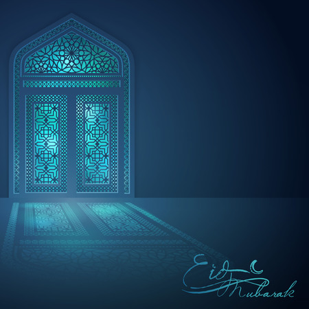 Eid Mubarak islamic banner background designのイラスト素材