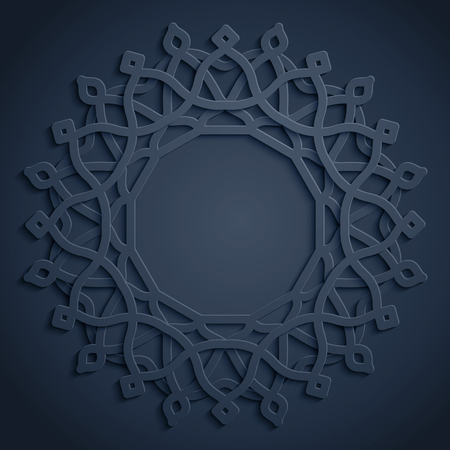 Arabic pattern round circle ornamentのイラスト素材