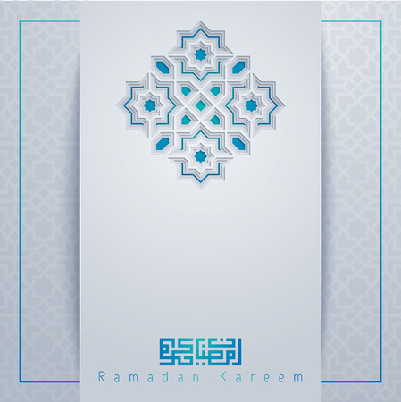 Ramadan Kareem islamic greeting card template designのイラスト素材