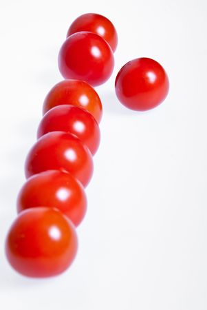 Tomatoes on a white background.の写真素材