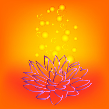 Magic Lotus flowerのイラスト素材