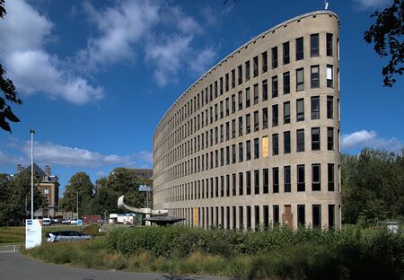 Brussels Belgium september 12 2019 Braem building at Free University of Brusselsのeditorial素材