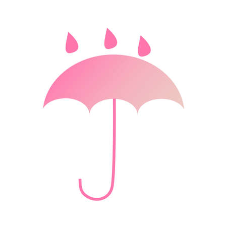 An umbrella icon in pink colorの写真素材