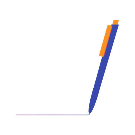 Pen, ballpoint, Vector isolated illustration.のイラスト素材