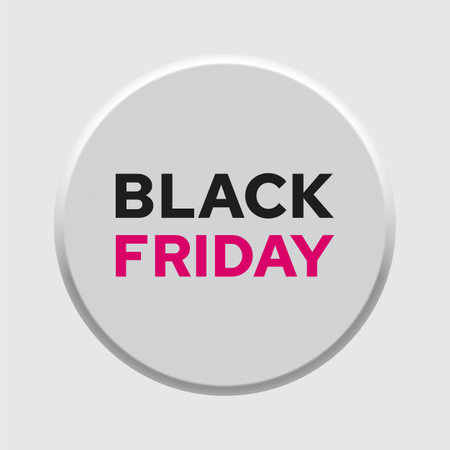 Button labeled Black Friday in neomorphism styleのイラスト素材