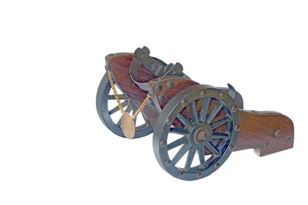 Old upright acts on wine in form from the middle ages on white backgroundの写真素材