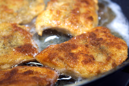 Fish fried in coatingの写真素材