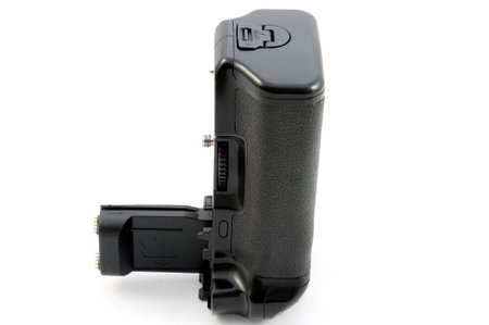 Vertical handle for reflex cameraの写真素材