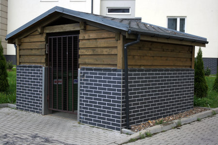 On garbage cubicleの写真素材