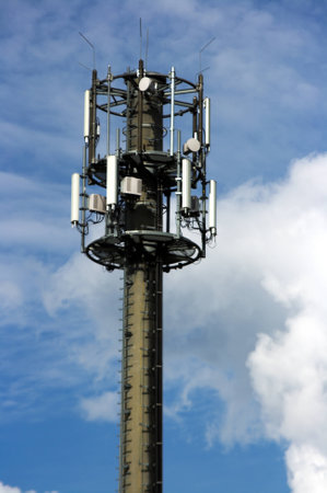 Antenna tower on background of sky 