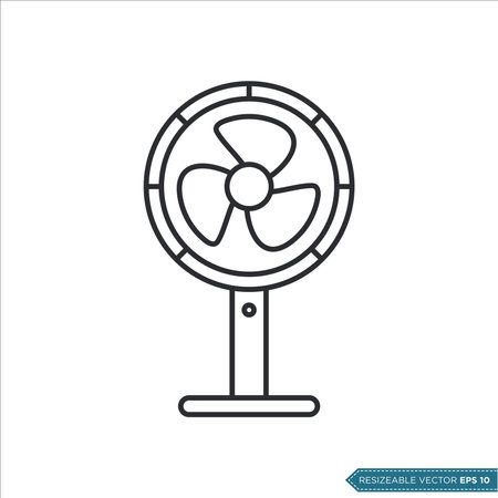 Fan Icon Vector Template Illustration Designのイラスト素材