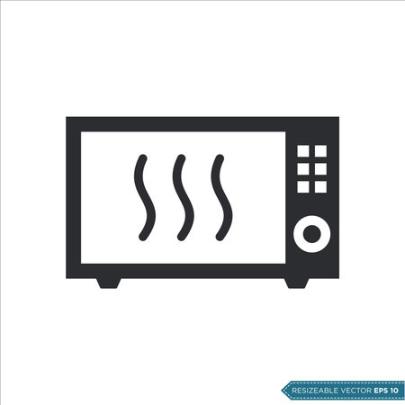 Microwave Icon Vector Template Illustration Designのイラスト素材