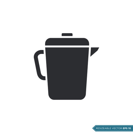 Jug Icon Vector Template Illustration Designのイラスト素材