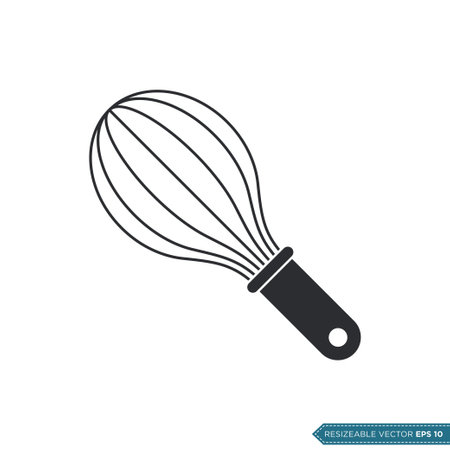 Hand Mixer Icon Vector Template Illustration Designのイラスト素材