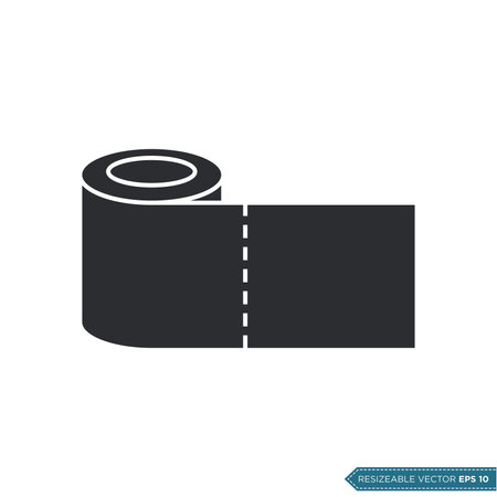 Tissue, Toilet Paper Icon Vector Templateのイラスト素材