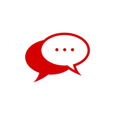 Chat Speech Bubble Icon Vector Template Illustration Designのイラスト素材