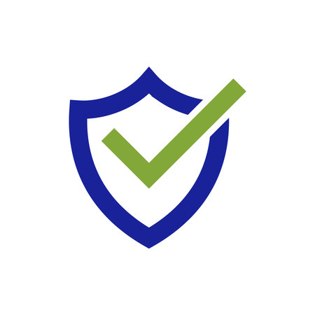 Shield, Check Mark, Check List Icon Vector Templateのイラスト素材