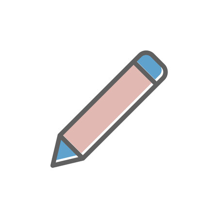 Pencil Icon Vector Template Illustration Trendy Designのイラスト素材