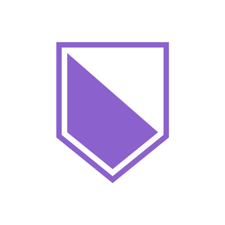 Simple Shield Icon Logo Template Illustration Designのイラスト素材