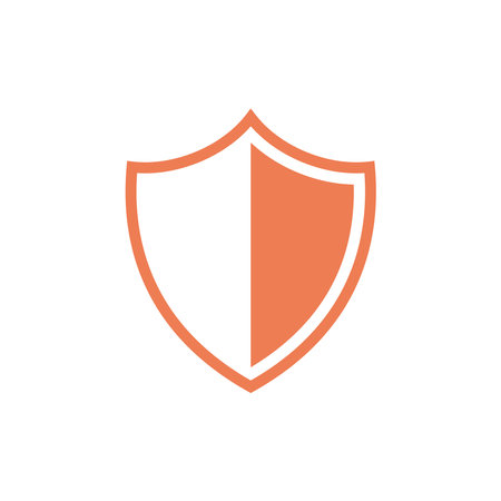 Simple Shield Icon Logo Template Illustration Designのイラスト素材