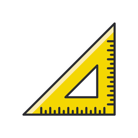Ruler Stationery Icon Vector Template Illustration Designのイラスト素材