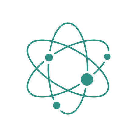 Molecular Atom Neutron Laboratory Icon Vectorのイラスト素材