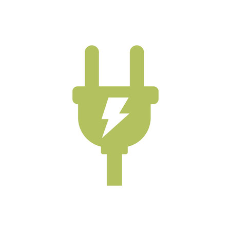 Plug Cable Icon Vector Template Illustration Designのイラスト素材
