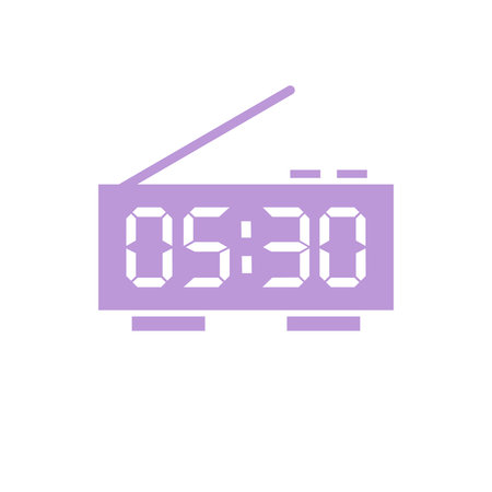 Digital Clock Icon Vector Template Illustration Designのイラスト素材